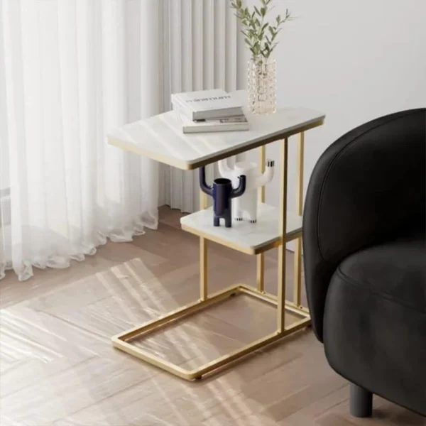 Compact Metal Side Table