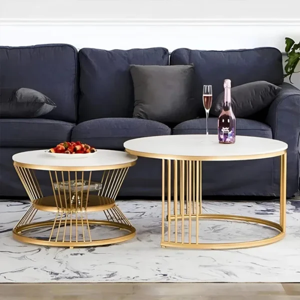 Gold Accent Round Table